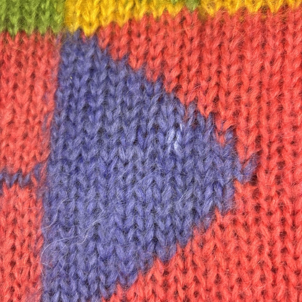 Vtg The Limited Knit Sweater Women's M/L Mohair 90s Rainbow Geometric Colorblock - Picture 8 of 8